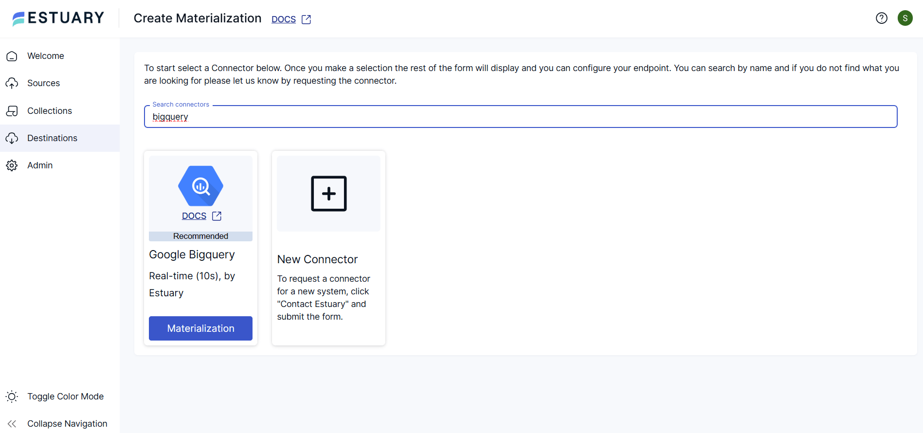 Search for BigQuery