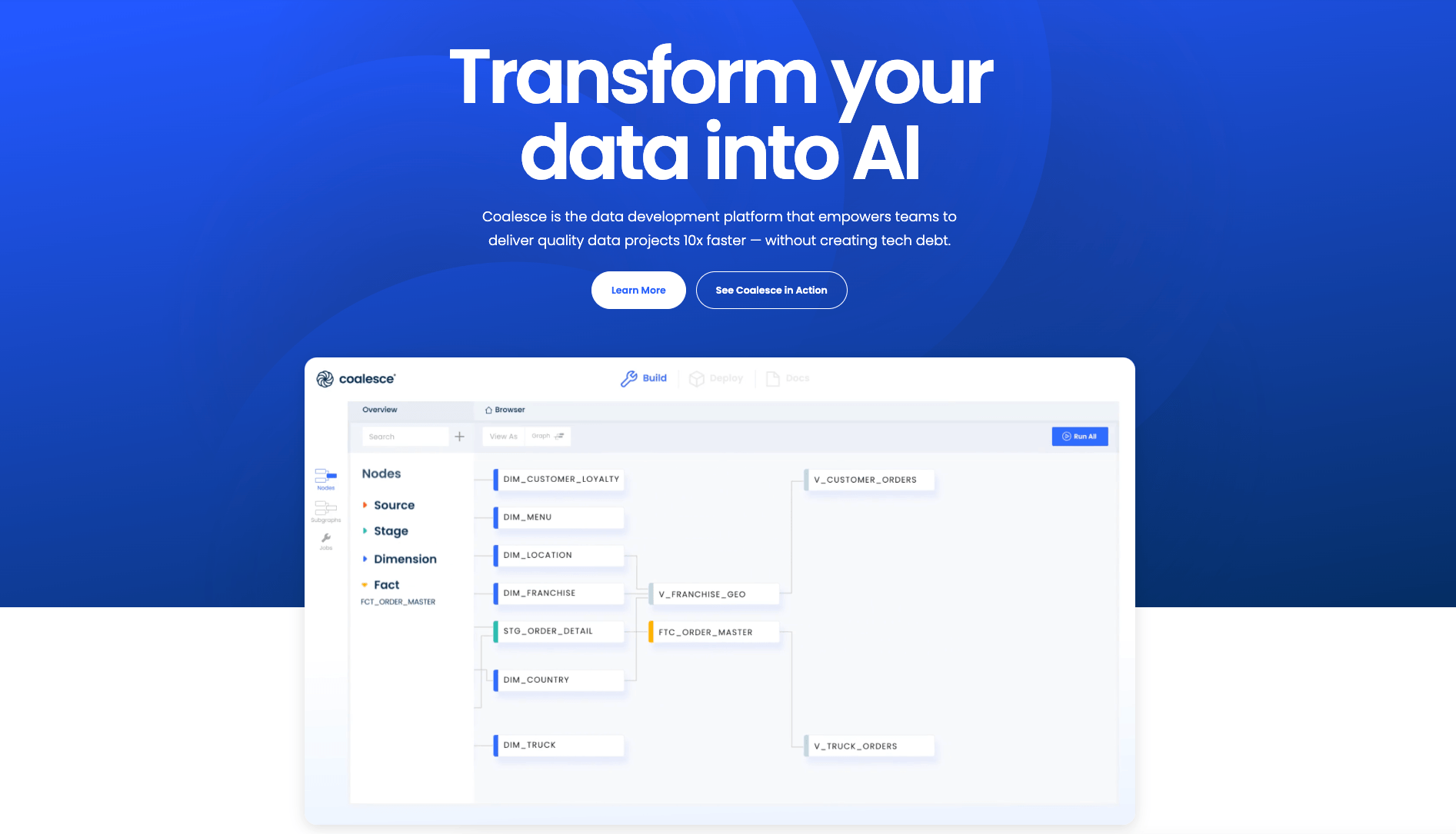 Coalesce - Data Transformation Capabilities
