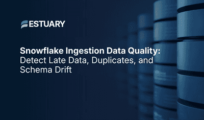 Snowflake Ingestion Data Quality: Detect Late Data, Duplicates, and Schema Drift