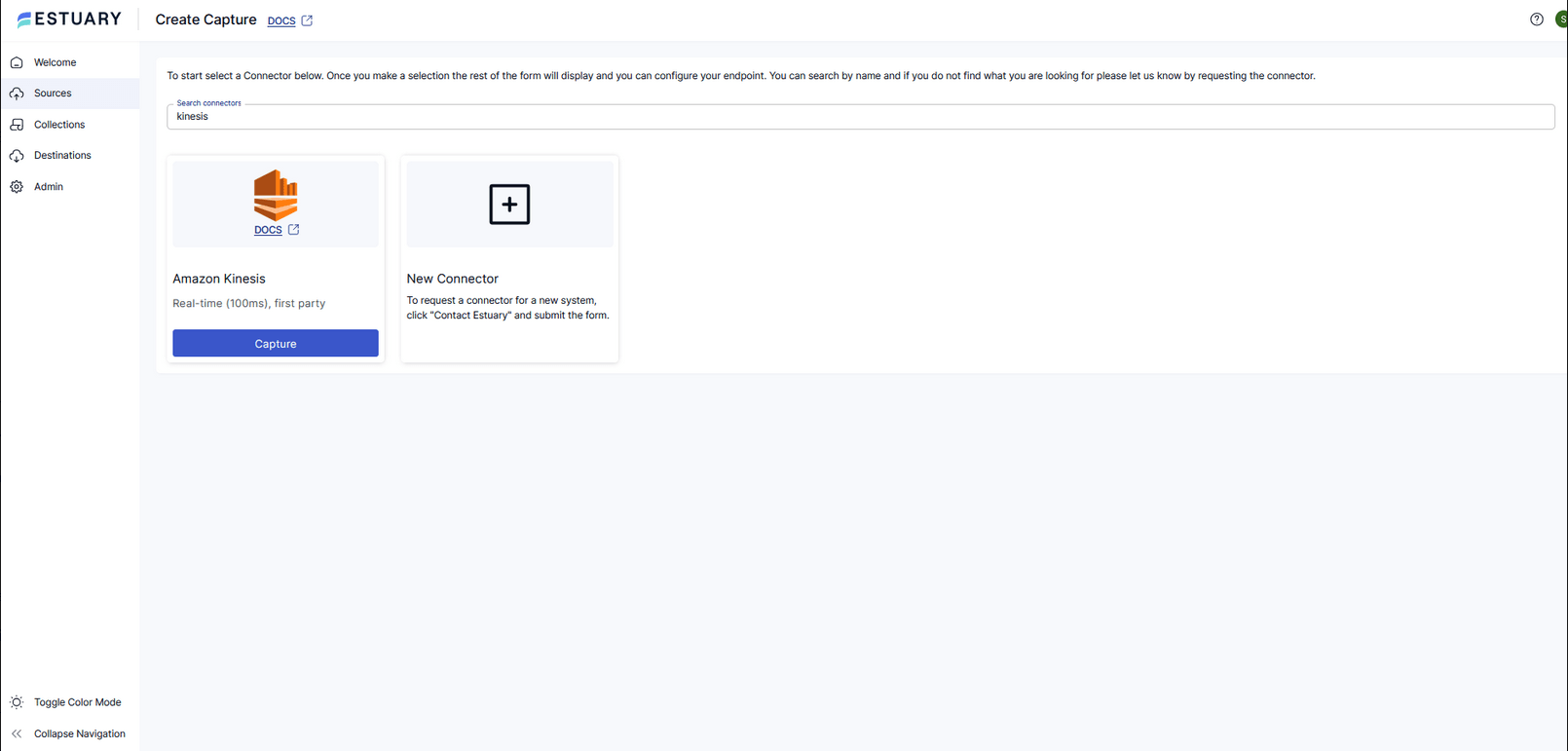 Amazon Kinesis Capture Connector