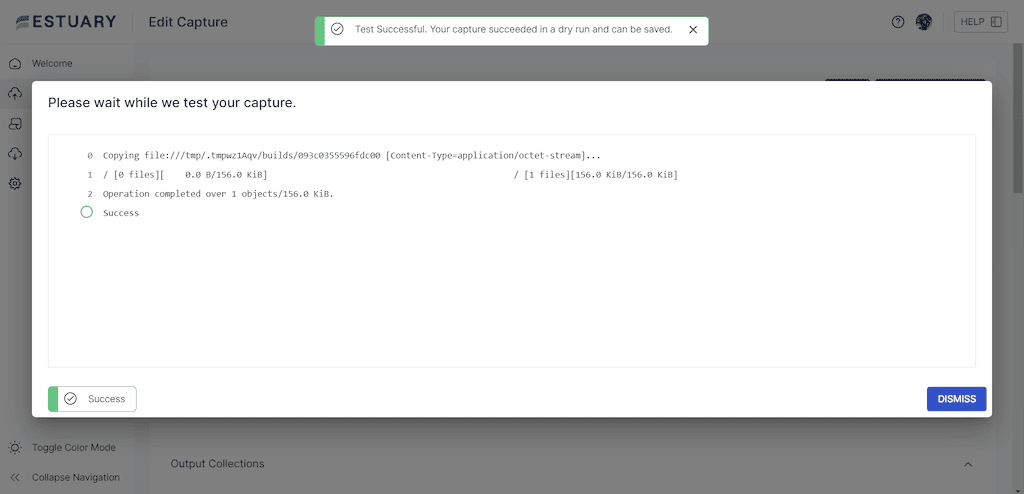 mongodb change data capture - Connection Test of MongoDB to Estuary
